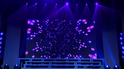 Animation of stage lights frame. Bright shiny stage lights flashing movement Stock Footage 161135197