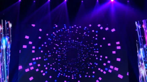 Animation of stage lights frame. Bright shiny stage lights flashing movement Stock Footage 161135742