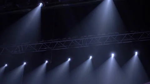 Animation of stage lights frame. Bright shiny stage lights flashing movement Stock Footage 161155162