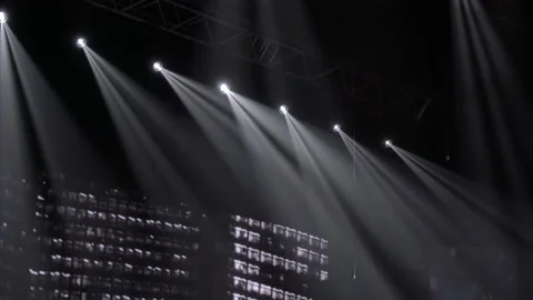 Animation of stage lights frame. Bright shiny stage lights flashing movement Stock Footage 161156735