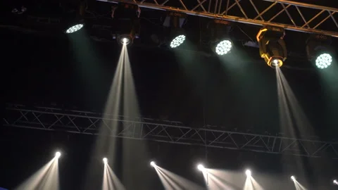 Animation of stage lights frame. Bright shiny stage lights flashing movement Stock Footage 161156875