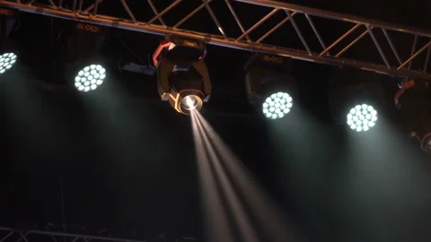 Animation of stage lights frame. Bright shiny stage lights flashing movement Stock Footage 161157119