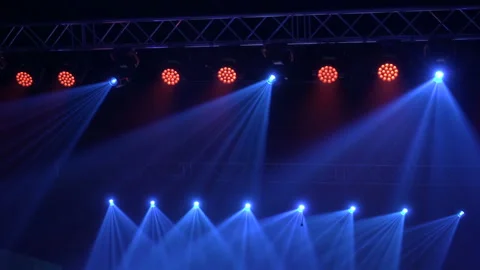Animation of stage lights frame. Bright shiny stage lights flashing movement Stock Footage 161157576