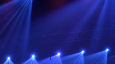 Animation of stage lights frame. Bright shiny stage lights flashing movement Stock Footage 162881197