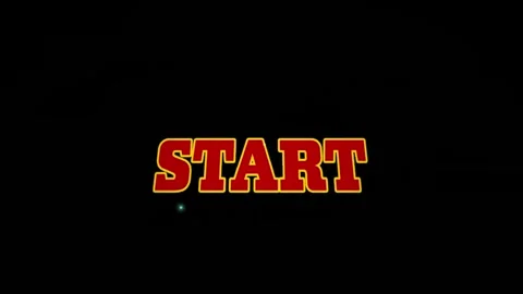 Animation of start text with moving cube pattern and lightning over black Stock Footage 248821874