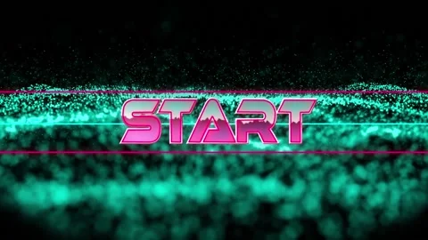 Animation of start text over geometrical... | Stock Video | Pond5