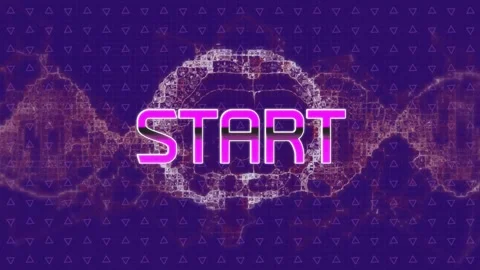 Animation of start text over human brain... | Stock Video | Pond5