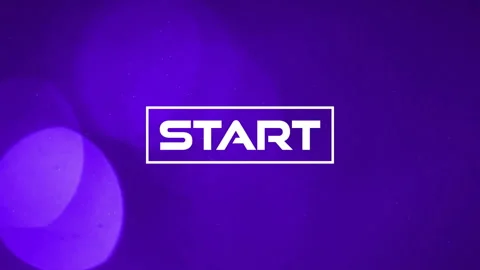 Animation of start text over light trail... | Stock Video | Pond5