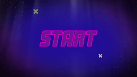 Animation of start text over moving shap... | Stock Video | Pond5