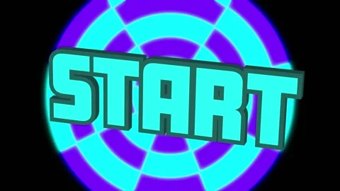 Animation of start text over moving shap... | Stock Video | Pond5
