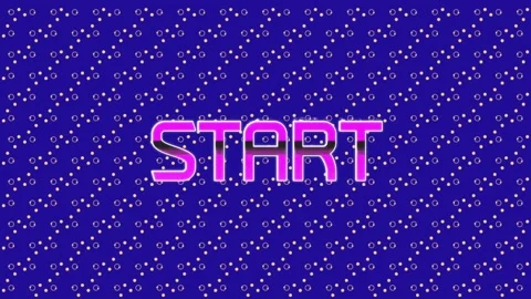 Animation of start text over neon spots ... | Stock Video | Pond5