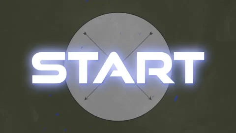 Animation of start text over shapes | Stock Video | Pond5
