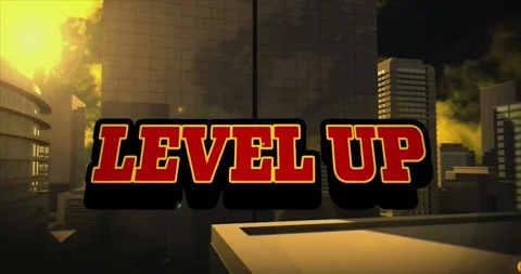 Animation of start text in red letters over cityscape Stock Footage 330779707