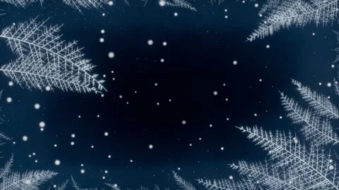 Animation starting showing falling snow across dark gradient for text overlay, Stock Footage 348153577