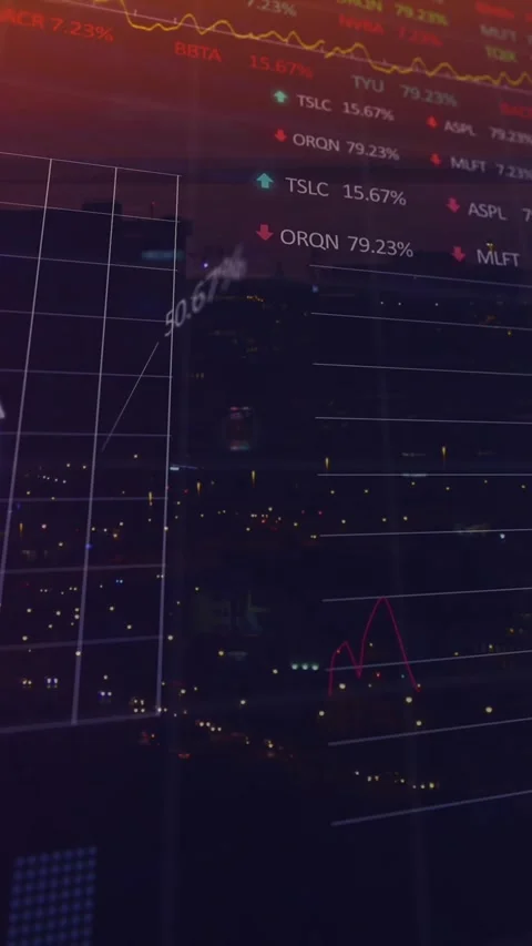 Animation of statistical and stock market data processing against aerial view of Stock Footage 342010102