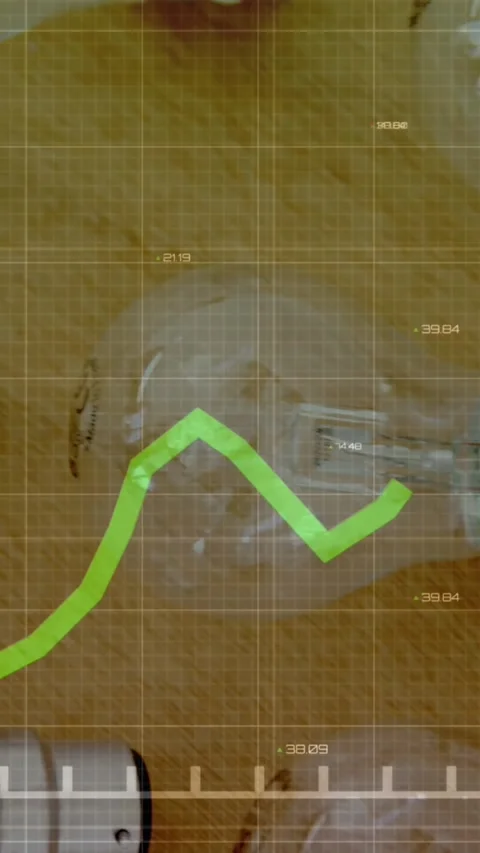 Animation of statistical data processing against close up view of electric bulbs 動画素材 320922094