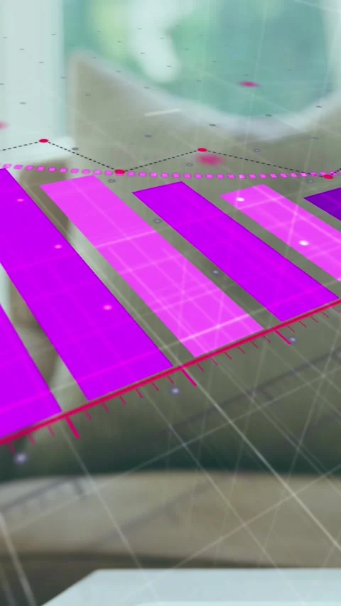 Animation of statistical data processing against close up of laptop on a table Stock Footage 321265504