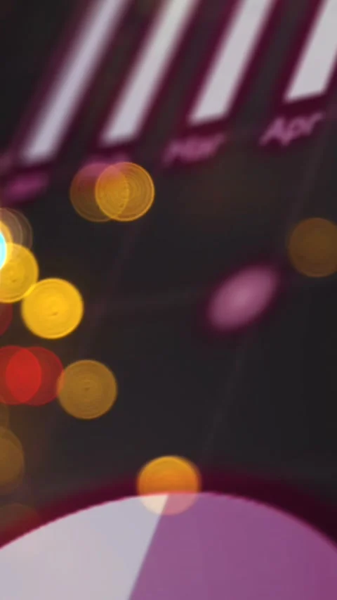 Animation of statistical data processing against night city traffic Stock Footage 343996237