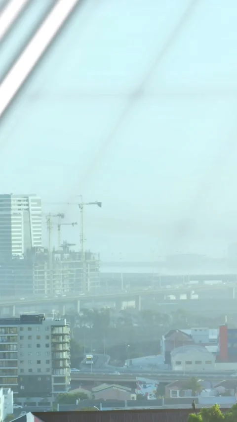 Animation of statistical data processing against aerial view of cityscape Stock Footage 344595249