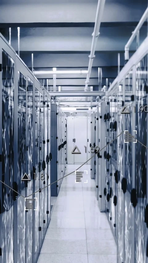 Animation of statistical data processing against plexus networks trails over Stock Footage 344613981
