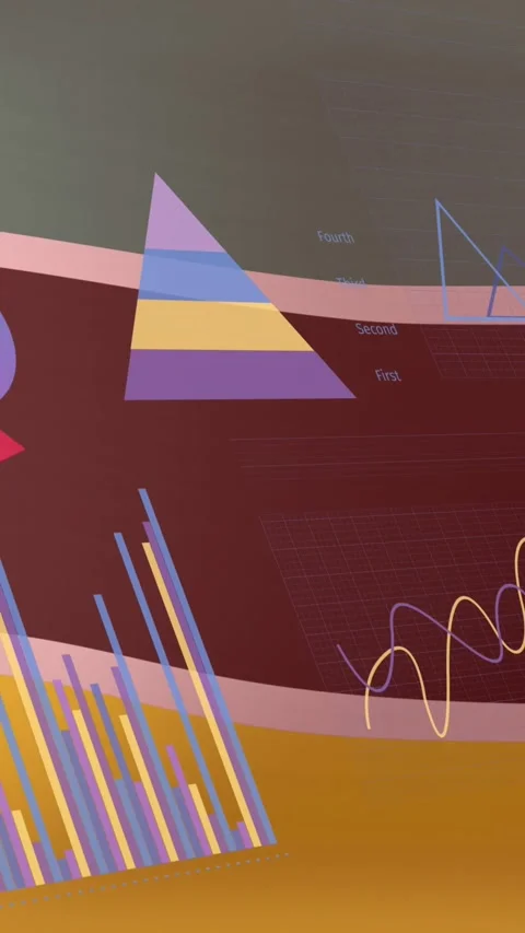 Animation of statistical data processing against waving mozambique flag Stock Footage 344803445