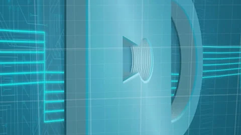 Animation of statistical data processing over security padlock icon and 库存影片 312761970