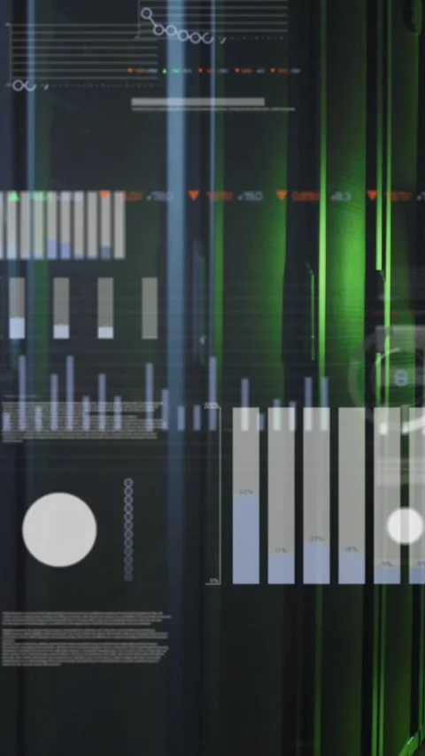 Animation of statistical data processing over asian male engineer with laptop Stock Footage 344636536