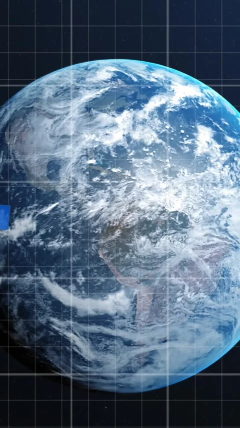 Animation of statistical data processing over globe against blue background Stock Footage 344679136