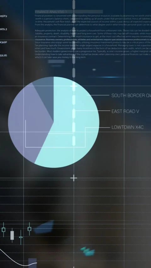 Animation of statistical data processing over grid network against tall Stock Footage 344783197