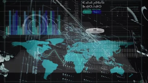 Animation of statistics and data process... | Stock Video | Pond5
