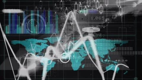 Animation of statistics and data process... | Stock Video | Pond5
