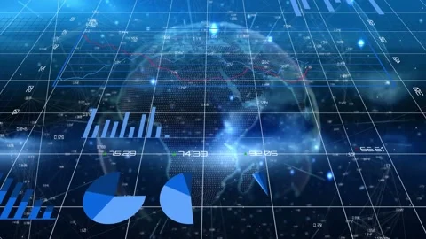 Animation of statistics and data process... | Stock Video | Pond5