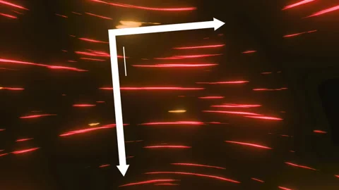 Animation of statistics and data processing over glowing orange light trails Stock Footage 312533935