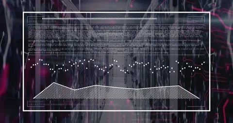 Animation of statistics and data processing over computer servers Stock Footage 327641954