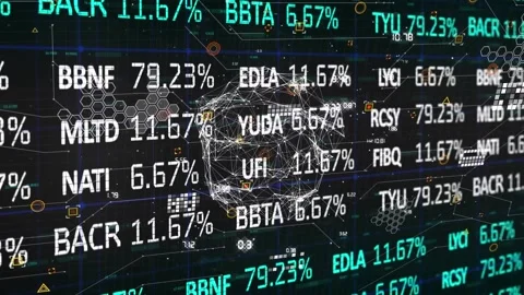 Animation of statistics and data processing over world map Stock Footage 329919821
