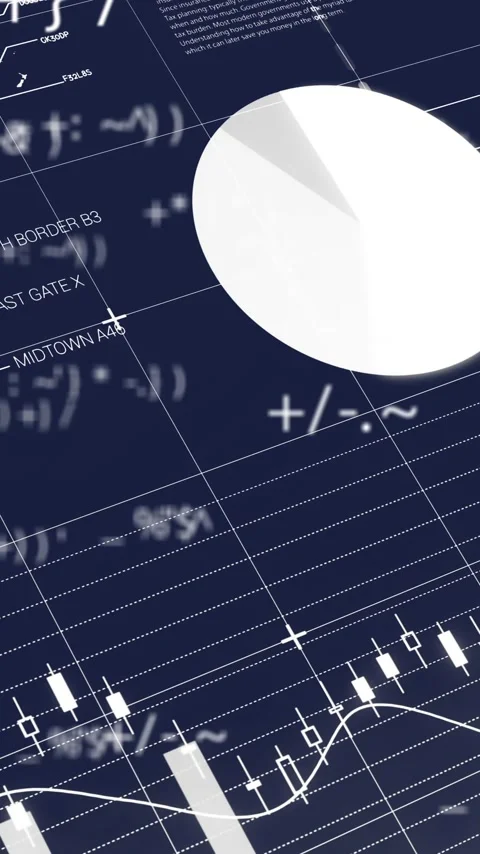 Animation of statistics and data processing on black background Stock Footage 342997153