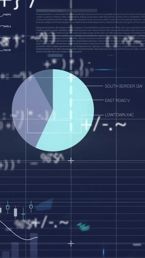 Animation of statistics and data processing on black background Stock Footage 342997154