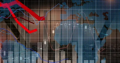 Animation of statistics and financial da... | Stock Video | Pond5