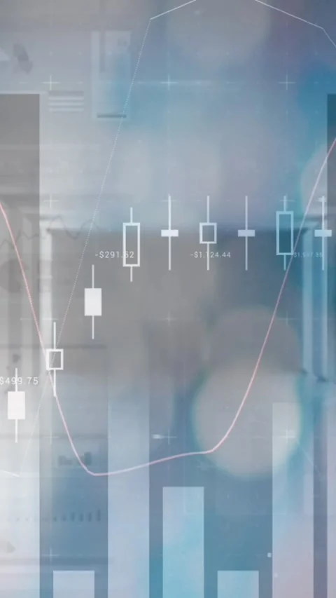 Animation of statistics and financial data processing over computer servers Stock Footage 344525179
