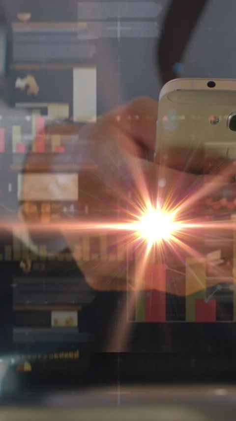 Animation of statistics and financial data processing over caucasian businessman Stock Footage 344693835