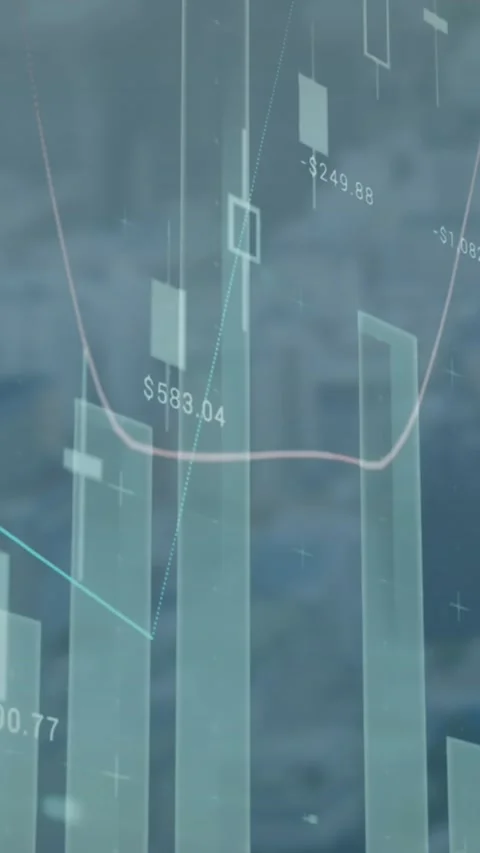 Animation of statistics and financial data processing Stock Footage 344803019