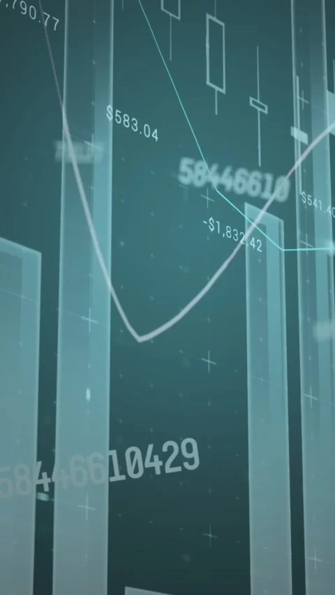 Animation of statistics with data processing Stock Footage 344636188