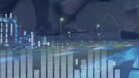 Animation of statistics processing over ... | Stock Video | Pond5