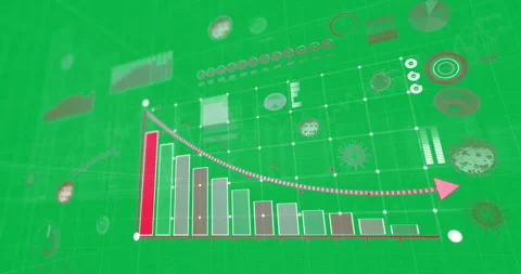 Animation of statistics recording and data processing with covid 19 cells Stock Footage 325070135
