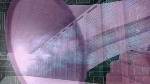 Animation of stock market data processing over world map against empty computer Stock Footage 329508890