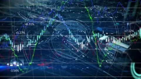 Animation of stock market display on glo... | Stock Video | Pond5