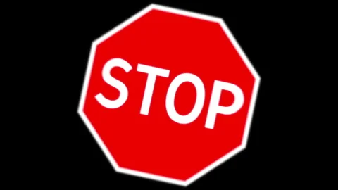 Animation of Stop sign 動画素材 328627014