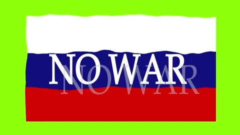 Animation Stops War Russian Flag Stock Footage 213012695