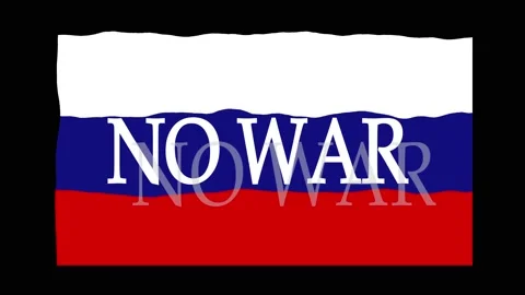 Animation Stops War Russian Flag Vidéo 213012700