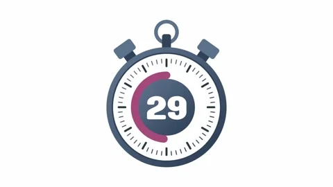 Animation of stopwatch. Stopwatch icon in flat style. Stopwatch icon on whi.. Stock Footage 229531477